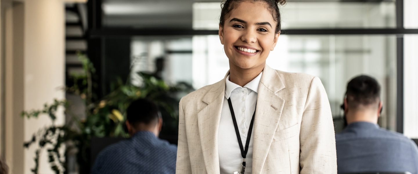 Portrait of businesswoman in office